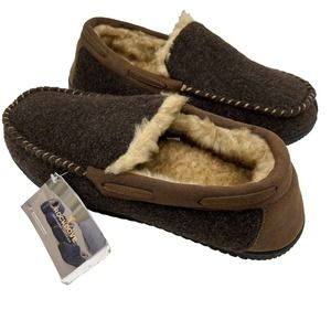 RockDove Men's Hearthfire Memory Foam Moc Slipper 12 Mocha NWT